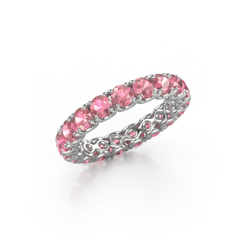 Image of Stackable ring Estee 3.4 585 white gold Tourmaline pink 3.4 mm