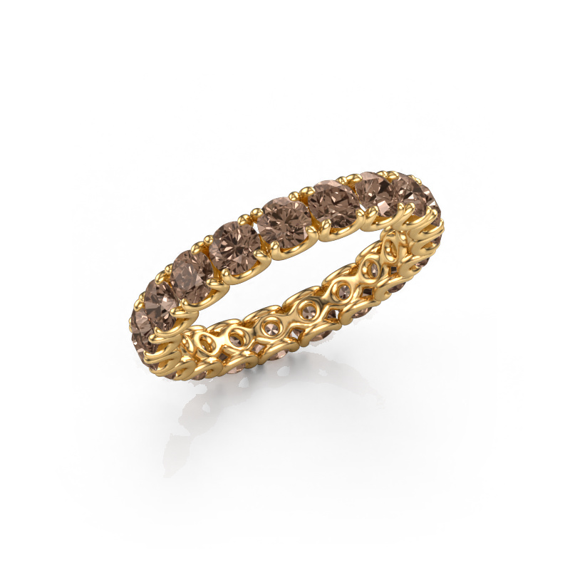 Image of Stackable ring Estee 3.4 585 gold Brown diamond 2.700 crt