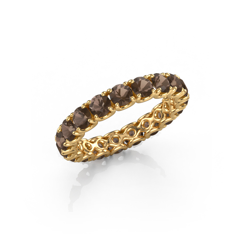 Image of Stackable ring Estee 3.4 585 gold Smokey quartz 3.4 mm