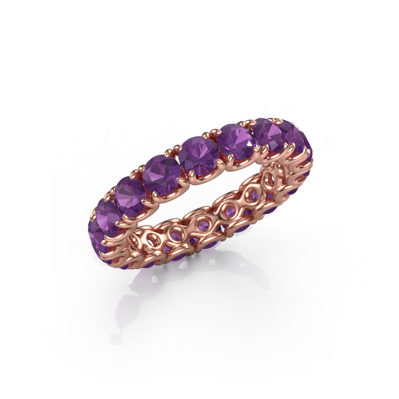 Image of Stackable ring Estee 3.7 585 rose gold Amethyst 3.7 mm