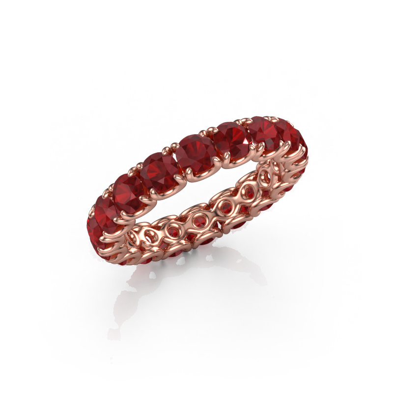 Image of Stackable ring Estee 3.7 585 rose gold Ruby 3.7 mm