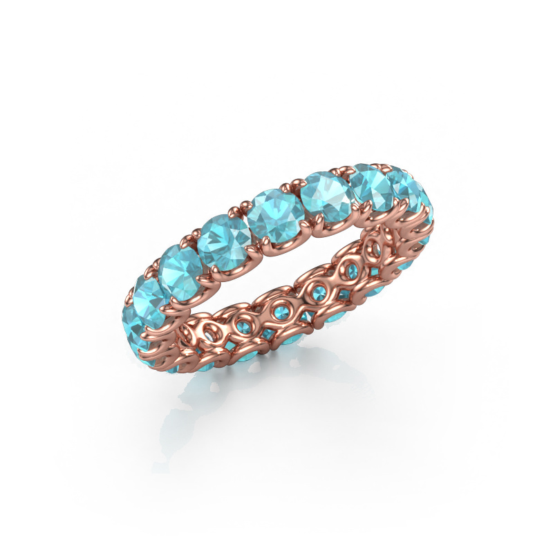 Bild von Vorsteckring Estee 3.7 585 Roségold Blau Topas 3.7 mm