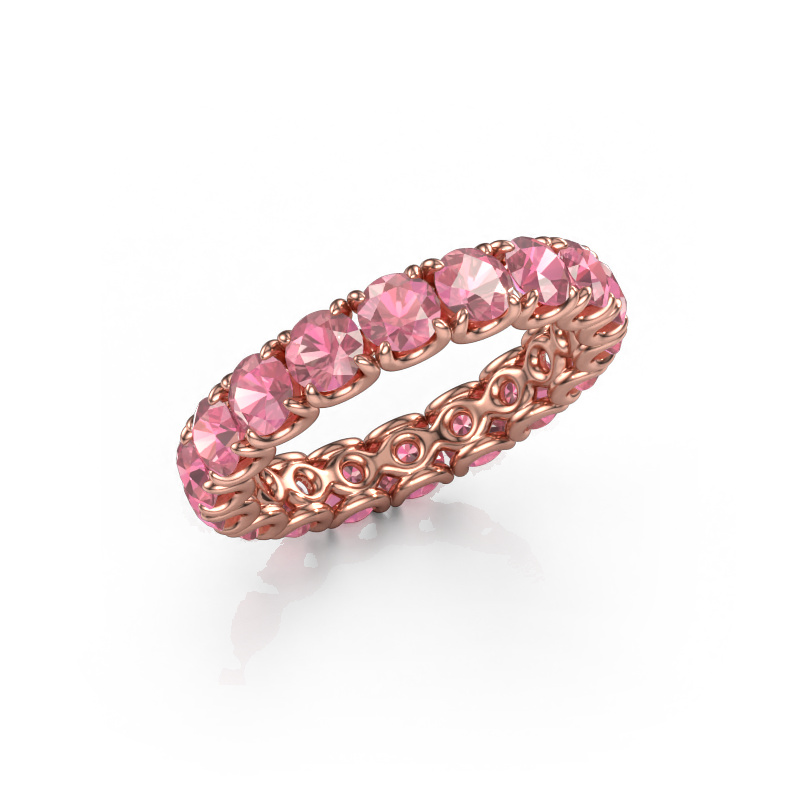 Image of Stackable ring Estee 3.7 585 rose gold Tourmaline pink 3.7 mm