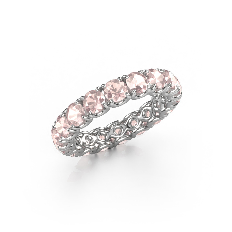 Image of Stackable ring Estee 3.7 585 white gold Morganite champagne 3.7 mm