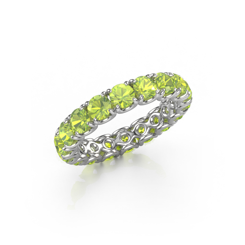 Image of Stackable ring Estee 3.7 585 white gold Peridot 3.7 mm