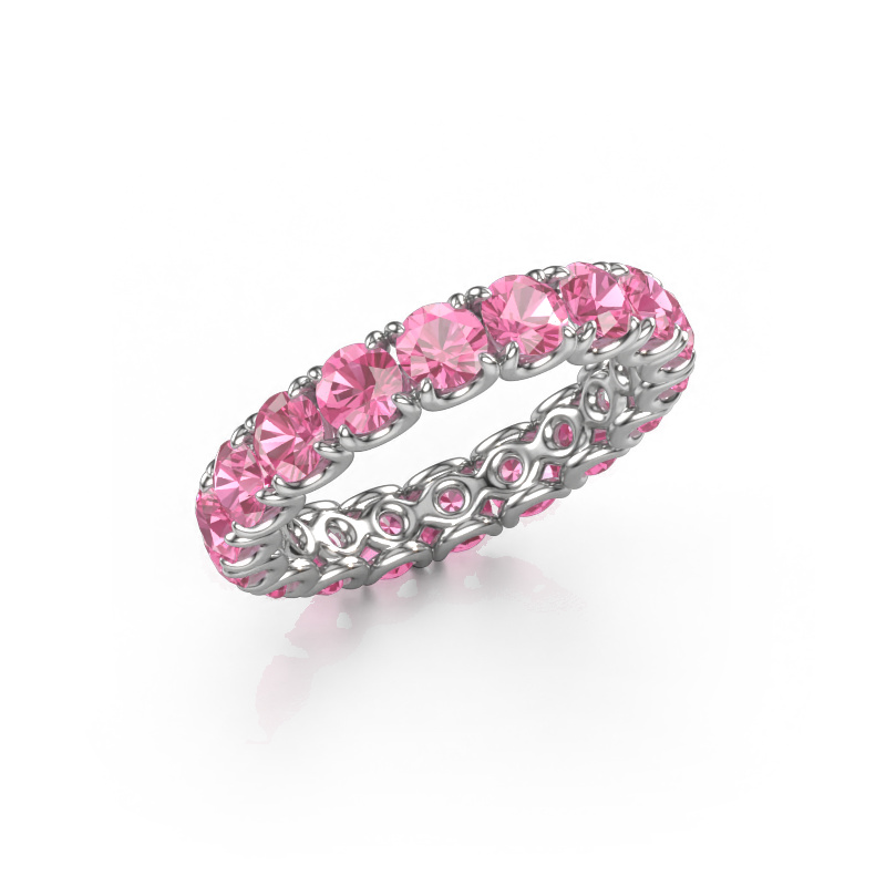 Image of Stackable ring Estee 3.7 585 white gold Pink sapphire 3.7 mm