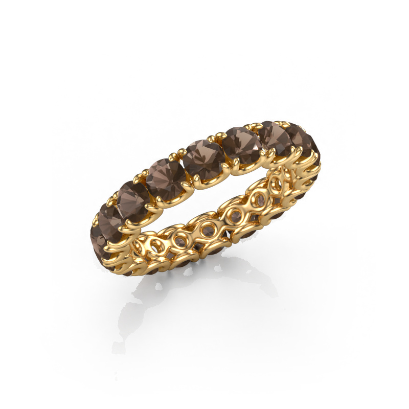 Image of Stackable ring Estee 3.7 585 gold Smokey quartz 3.7 mm