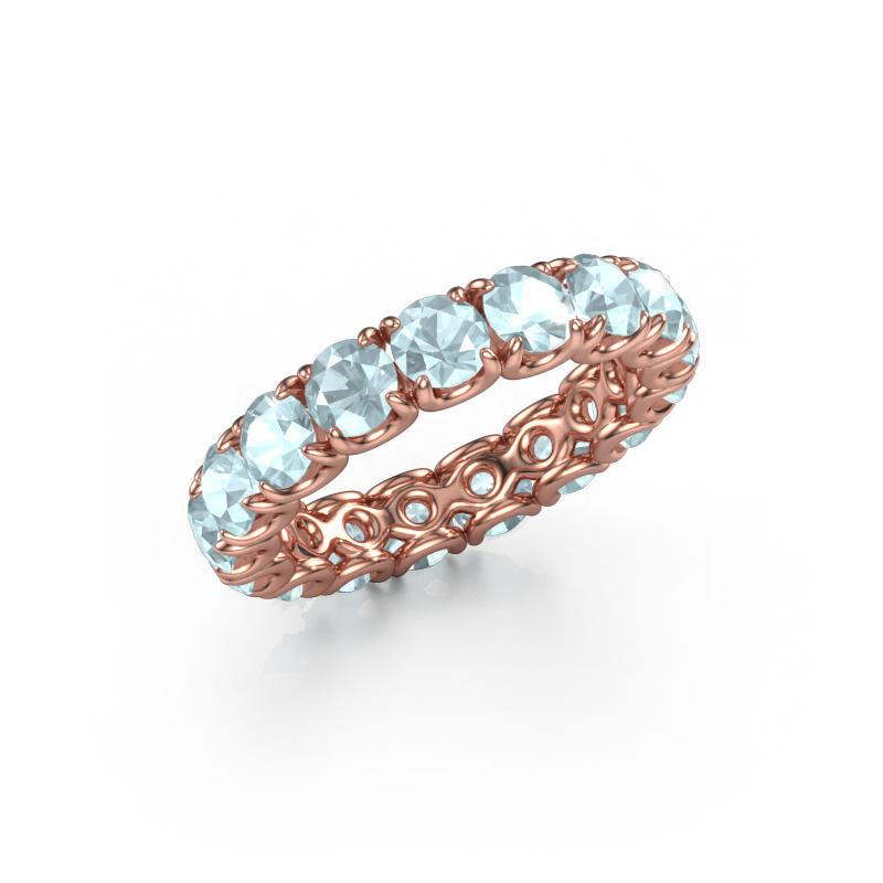 Image of Ring Estee 4.0 585 rose gold Aquamarine 4 mm