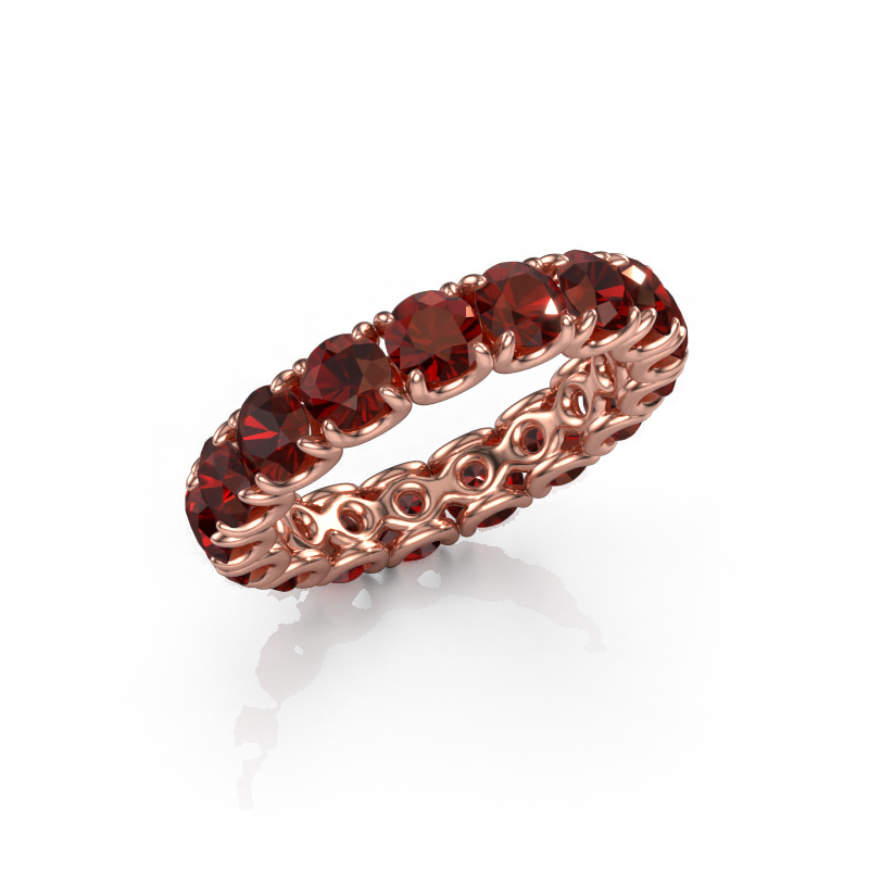 Image of Ring Estee 4.0 585 rose gold Garnet 4 mm