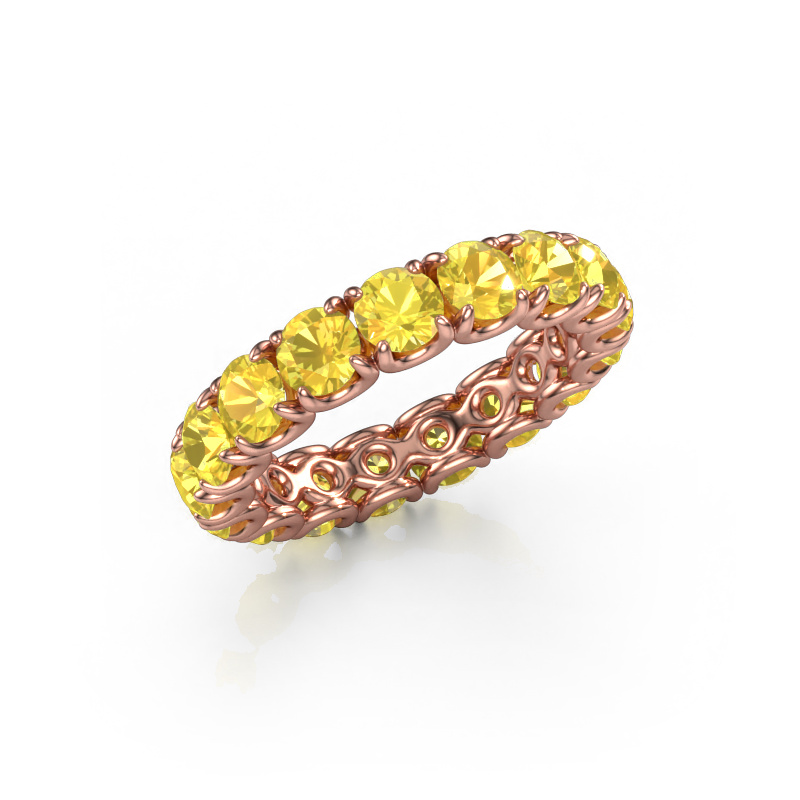 Image of Ring Estee 4.0 585 rose gold Yellow sapphire 4 mm