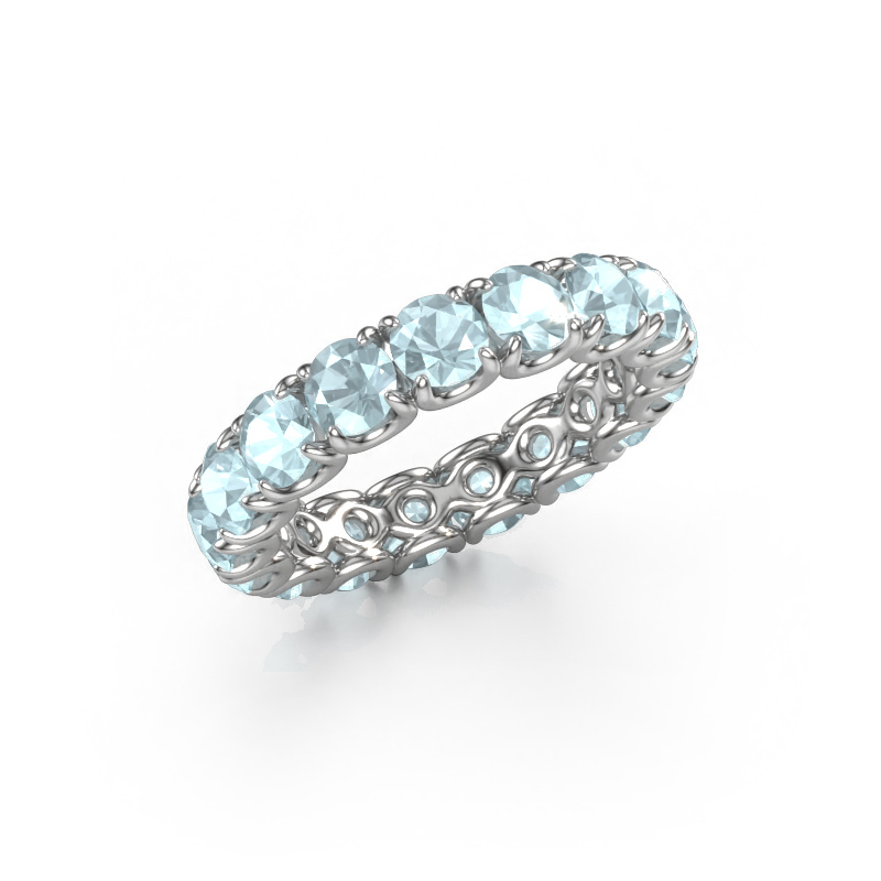 Image of Ring Estee 4.0 585 white gold Aquamarine 4 mm