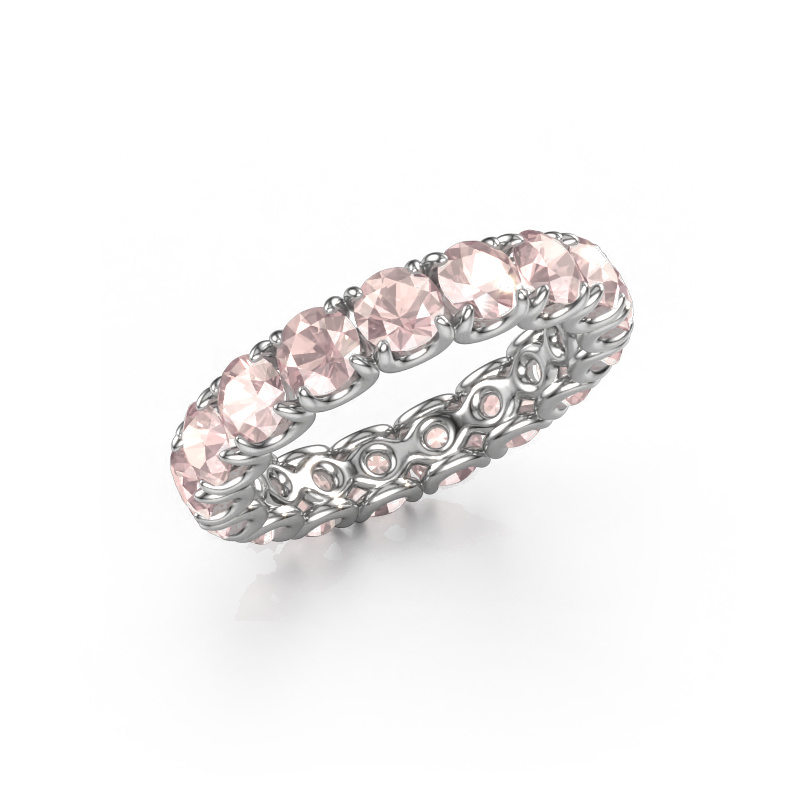 Image of Ring Estee 4.0 585 white gold Morganite champagne 4 mm