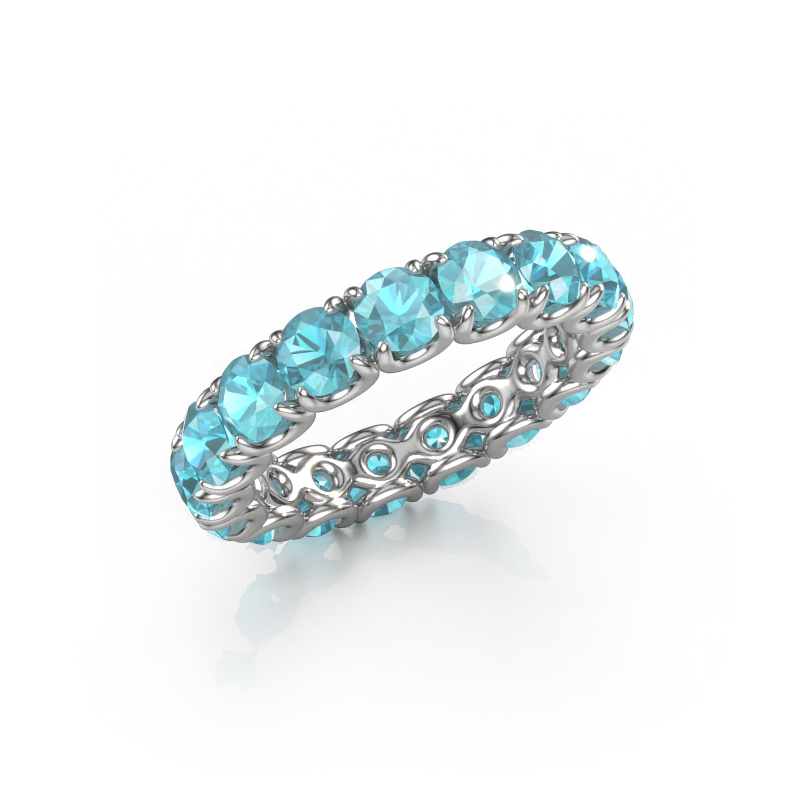 Image of Ring Estee 4.0 585 white gold Blue topaz 4 mm