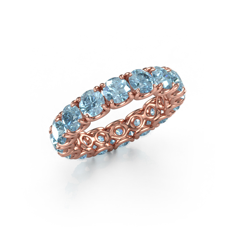 Bild von Ring Estee 4.2 585 Roségold Blauer Labordiamant 4.2 mm