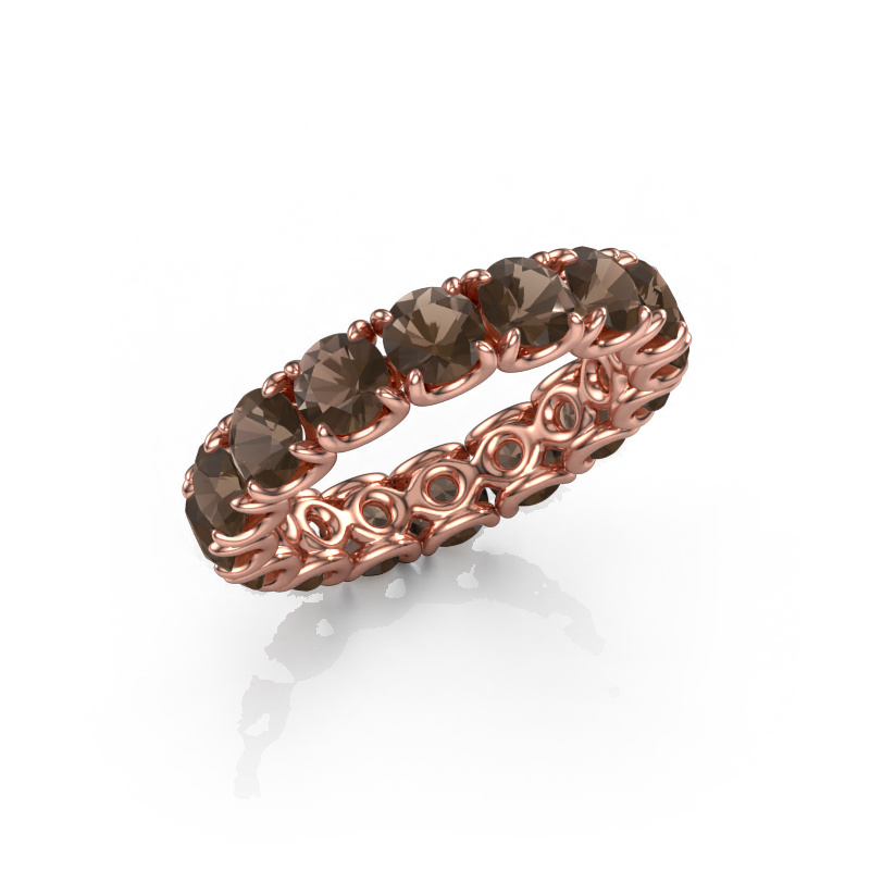 Image of Ring Estee 4.2 585 rose gold Smokey quartz 4.2 mm