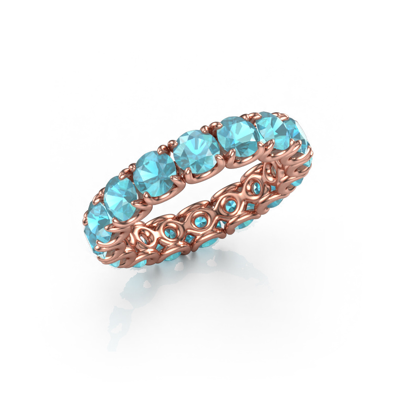 Image of Ring Estee 4.2 585 rose gold Blue topaz 4.2 mm