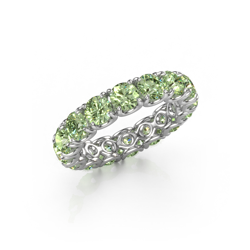 Image of Ring Estee 4.2 585 white gold Green lab grown diamond 4.2 mm