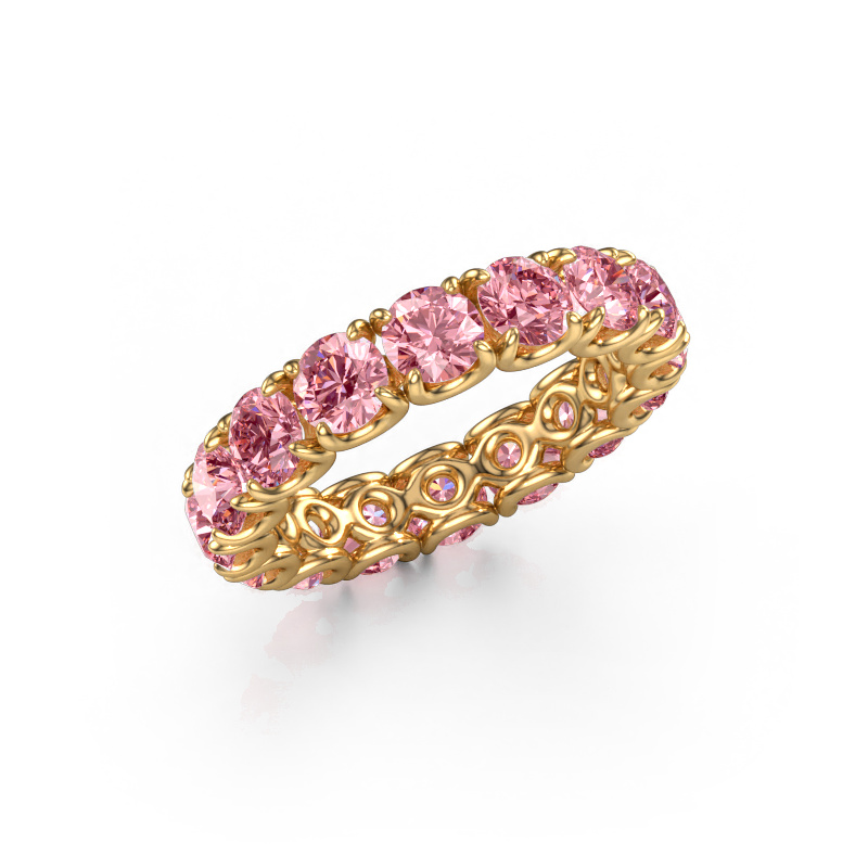 Image of Ring Estee 4.2 585 gold Pink lab grown diamond 4.2 mm
