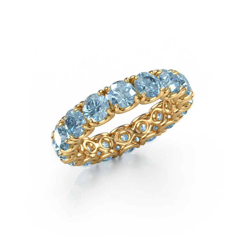 Image of Ring Estee 4.2 585 gold Blue lab grown diamond 4.2 mm
