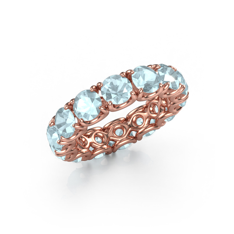Image de Bague Estee 4.7 585 or rose Aigue-marine 4.7 mm