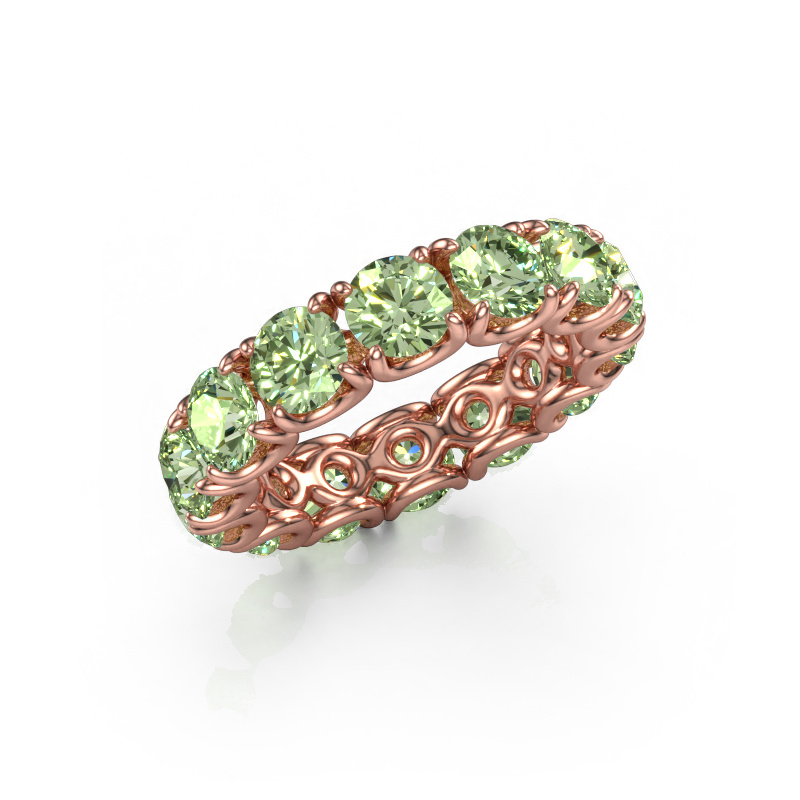 Image of Ring Estee 4.7 585 rose gold Green lab grown diamond 4.7 mm