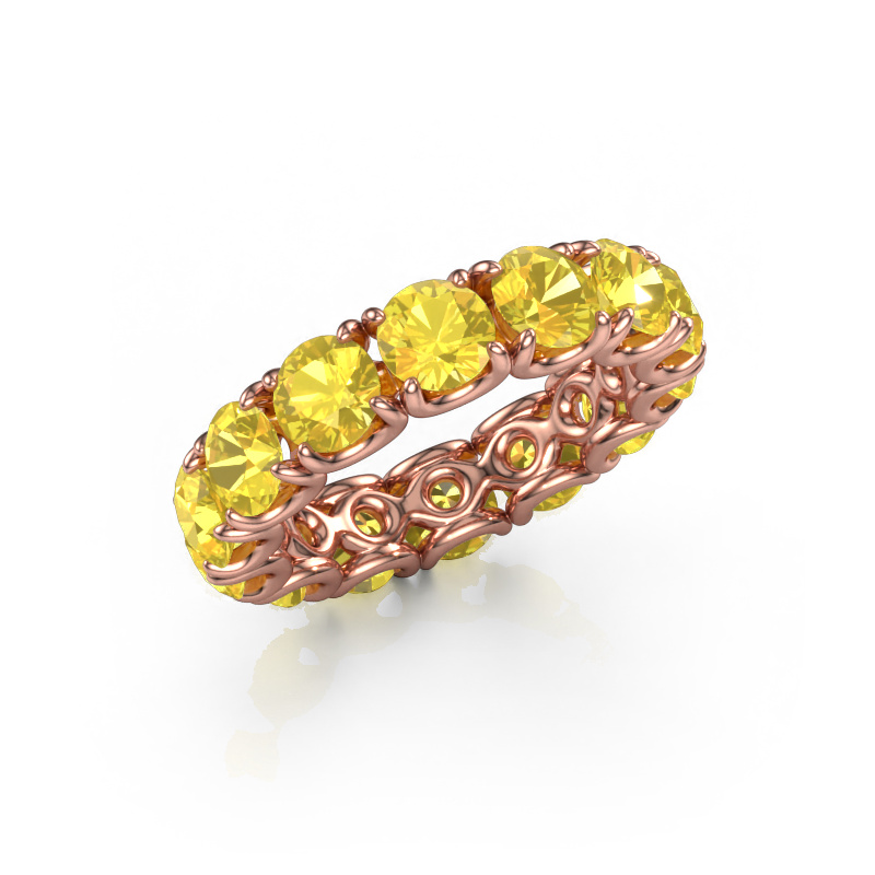 Image de Bague Estee 4.7 585 or rose Saphir jaune 4.7 mm