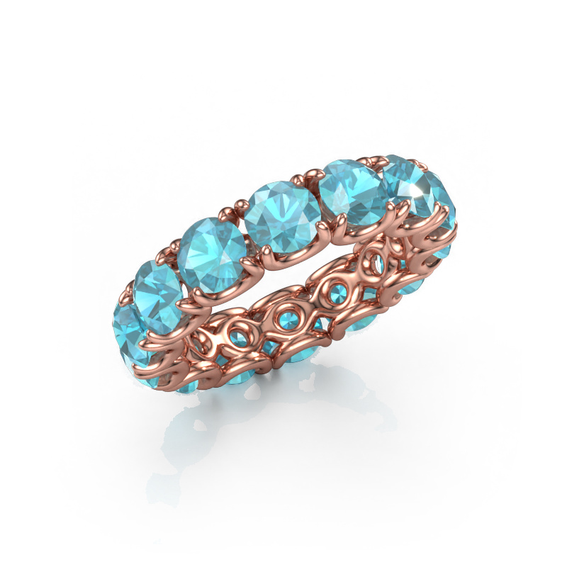 Bild von Ring Estee 4.7 585 Roségold Blau Topas 4.7 mm