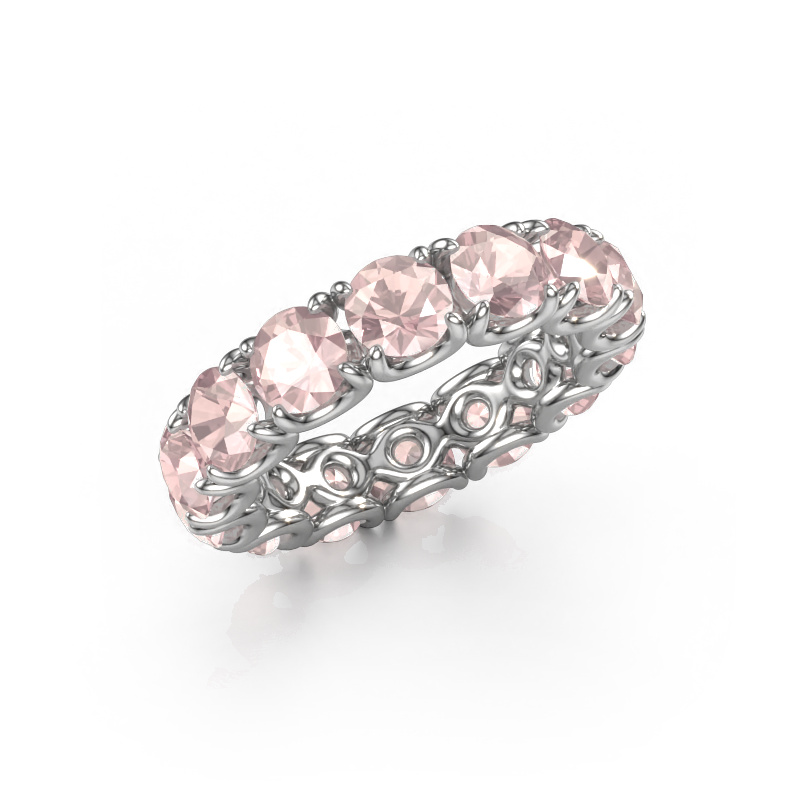 Image of Ring Estee 4.7 585 white gold Morganite champagne 4.7 mm