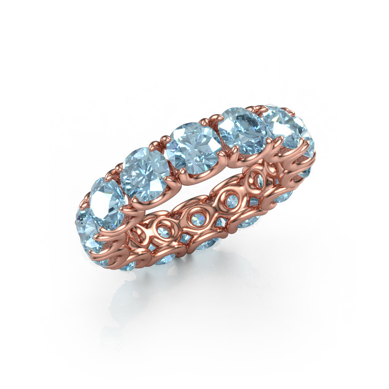 Image of Ring Estee 5.0 585 rose gold Blue lab grown diamond 5 mm