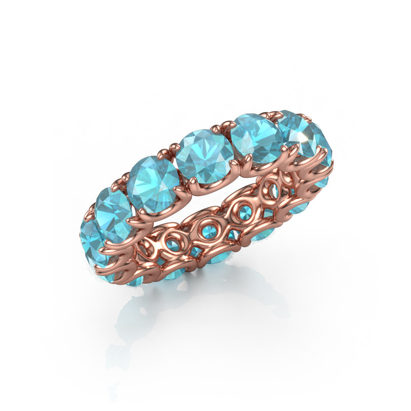 Bild von Ring Estee 5.0 585 Roségold Blau Topas 5 mm