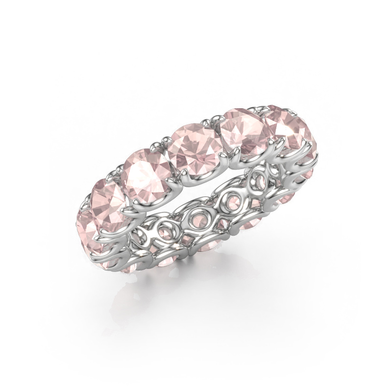 Bild av Ring Estee 5.0 585 vitt guld Champagnefärgad morganit 5 mm