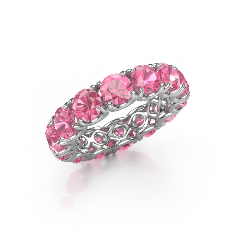 Afbeelding van Ring Estee 5.0 585 witgoud Roze saffier 5 mm