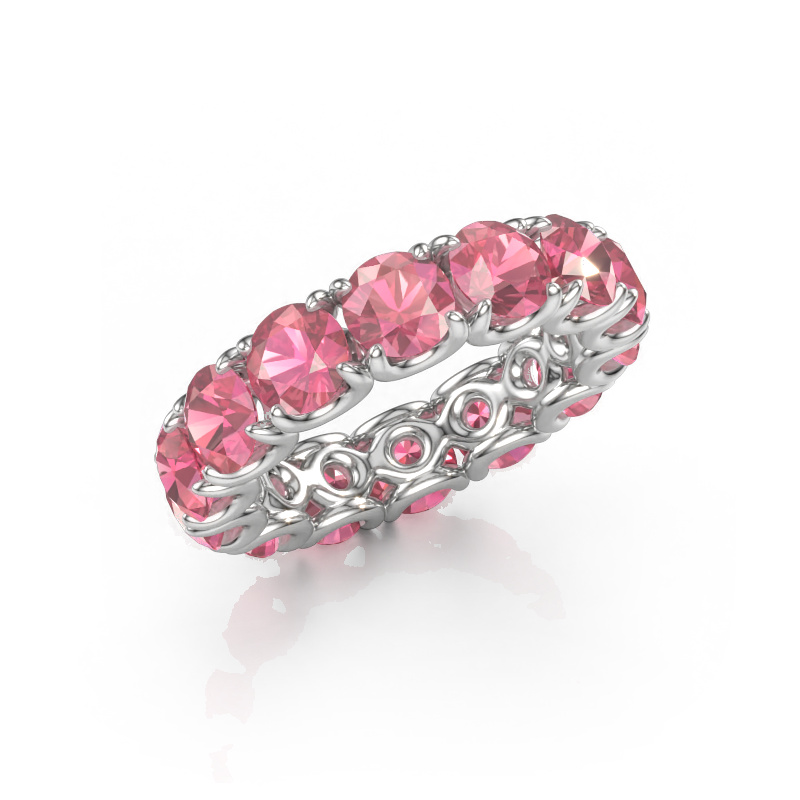 Immagine di Anello Estee 5.0 585 oro bianco Tormalina rosa 5 mm