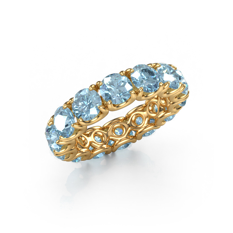 Image of Ring Estee 5.0 585 gold Blue lab grown diamond 5 mm