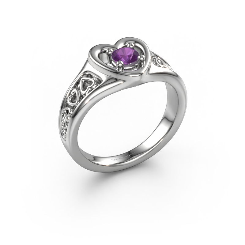 Image of Ring Eura 950 platinum Amethyst 4 mm