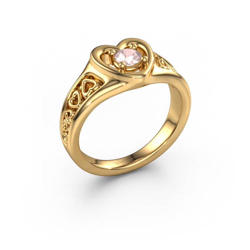 Bild von Ring Eura 585 Gold Morganit Champagner 4 mm