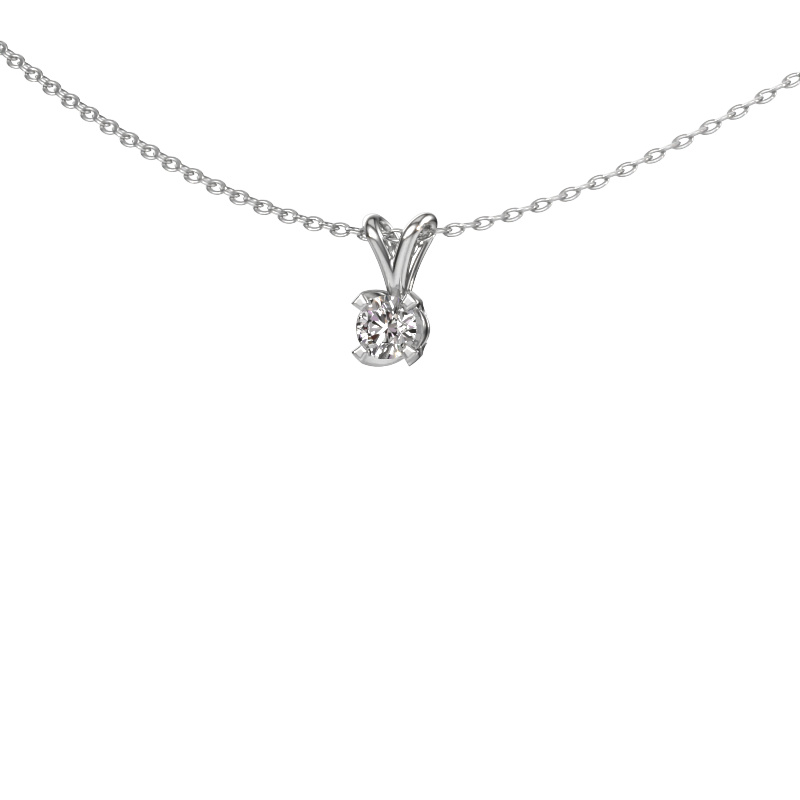Image de Pendentif Eva 585 or blanc Diamant 0.20 crt