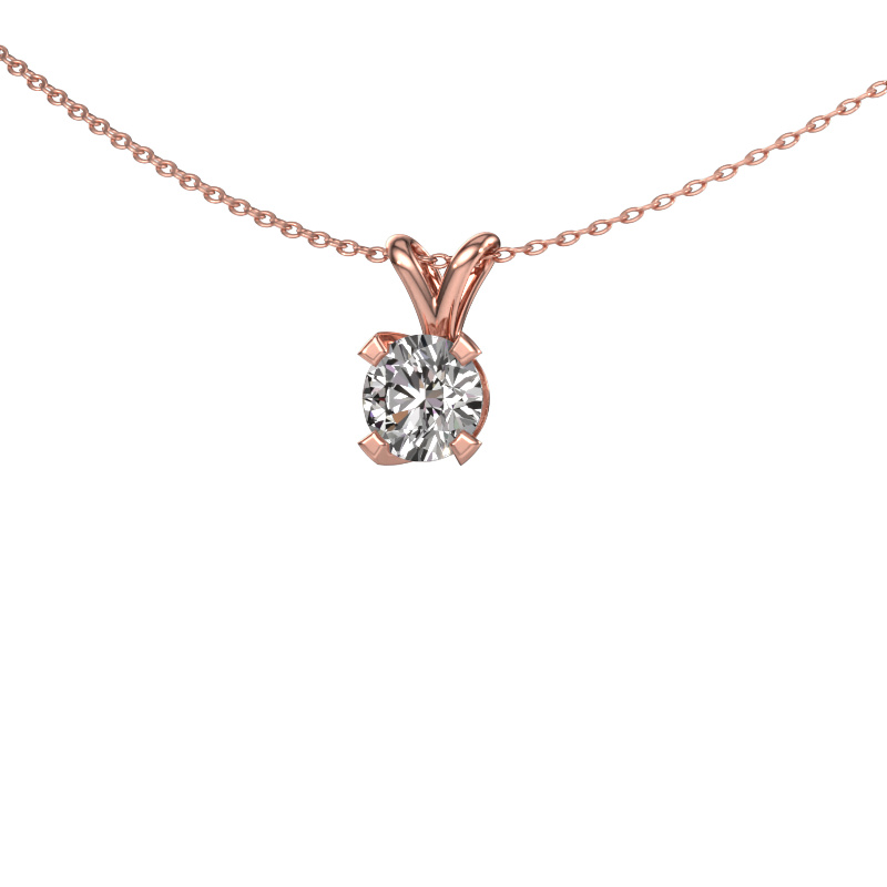 Image de Pendentif Eva 585 or rose Diamant 1.00 crt
