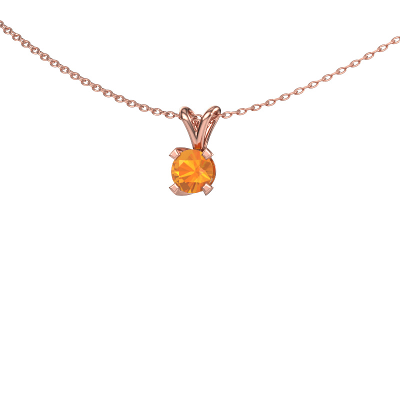 Image of Pendant Eva 585 rose gold Citrin 5 mm