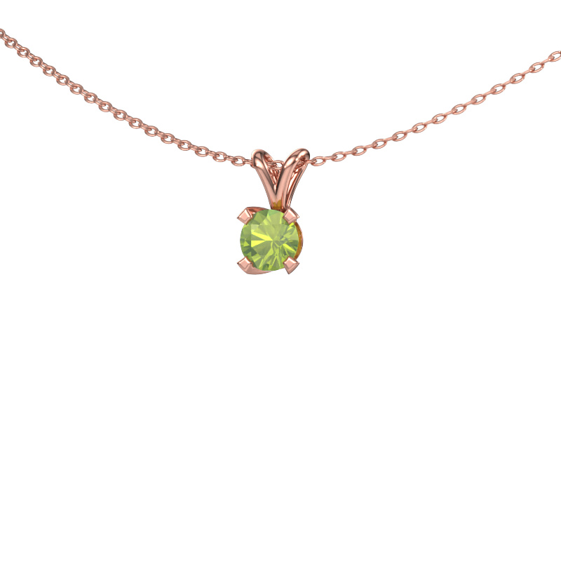 Image of Pendant Eva 585 rose gold Peridot 5 mm