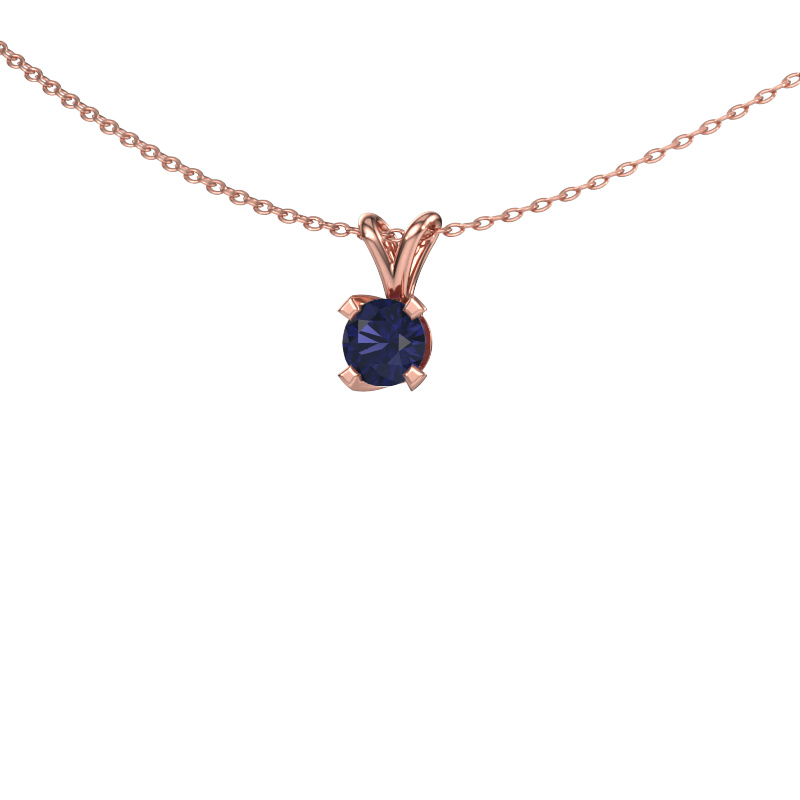 Image of Pendant Eva 585 rose gold Sapphire 5 mm