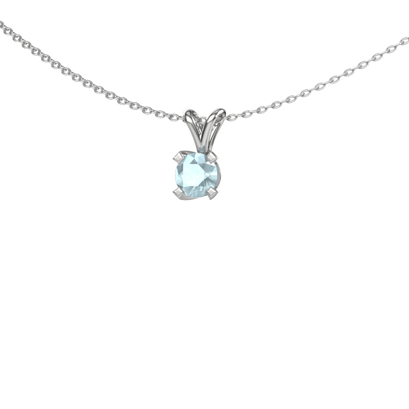 Image of Pendant Eva 585 white gold Aquamarine 5 mm
