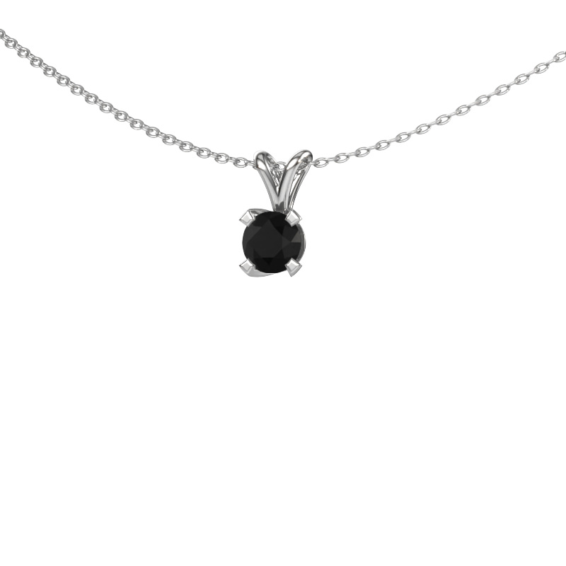 Image of Pendant Eva 585 white gold Black diamond 0.60 crt