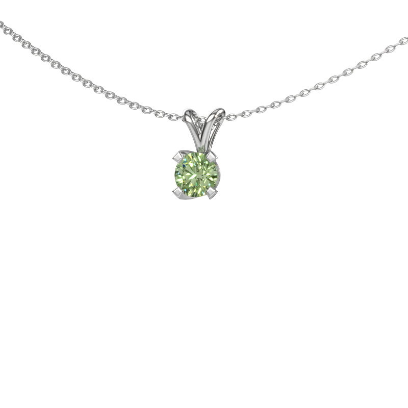 Image of Pendant Eva 950 platinum Green lab grown diamond 5 mm