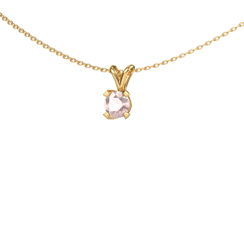 Image of Pendant Eva 585 gold Morganite champagne 5 mm