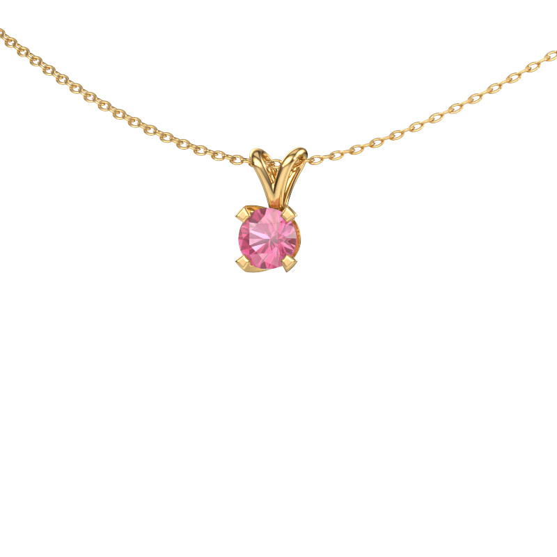 Image of Pendant Eva 585 gold Pink sapphire 5 mm