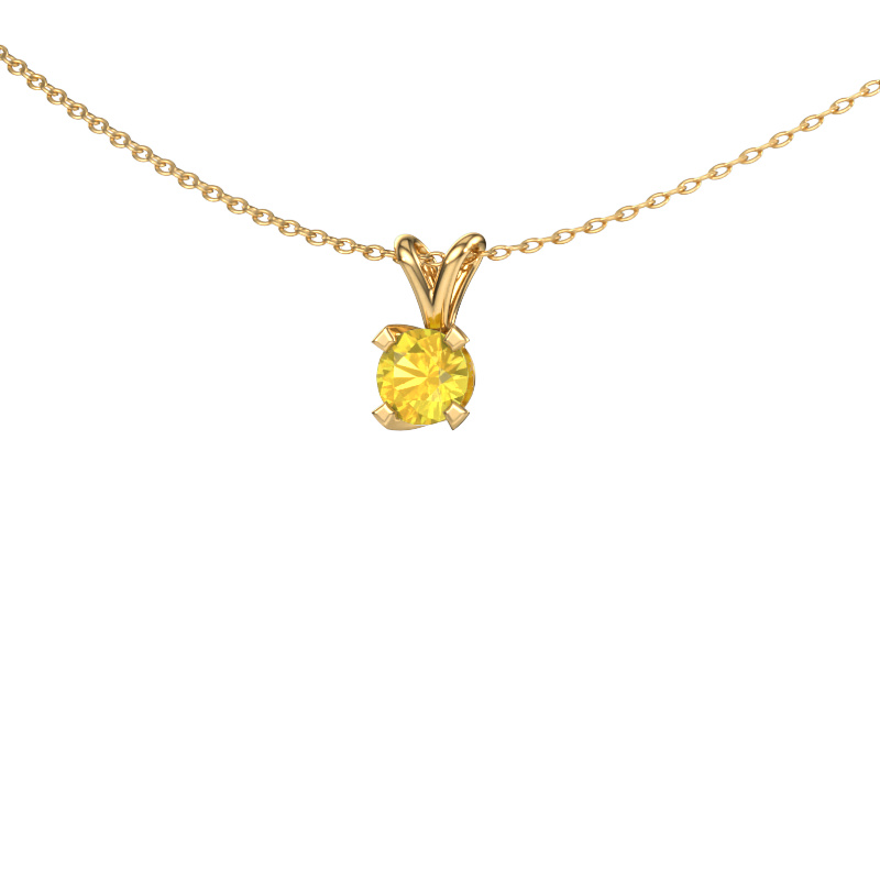 Image of Pendant Eva 585 gold Yellow sapphire 5 mm