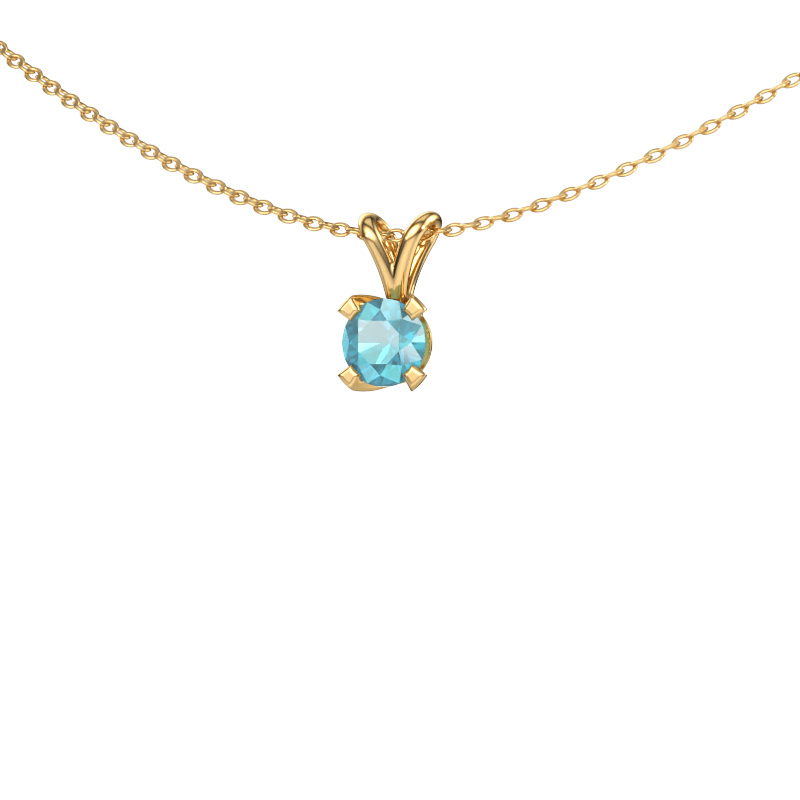 Image of Pendant Eva 585 gold Blue topaz 5 mm