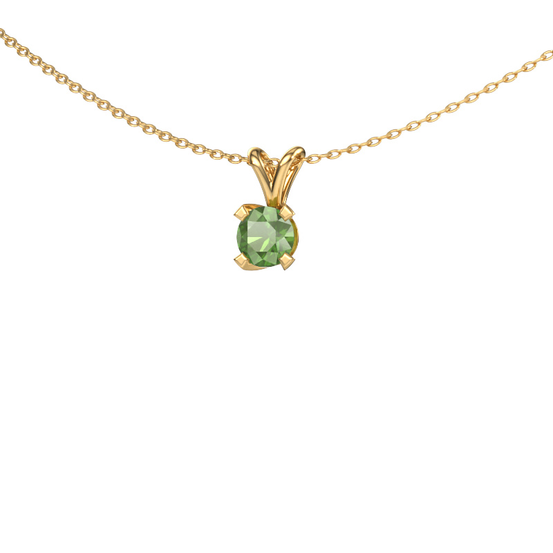 Bild von Anhänger Eva 585 Gold Turmalin grün 5 mm