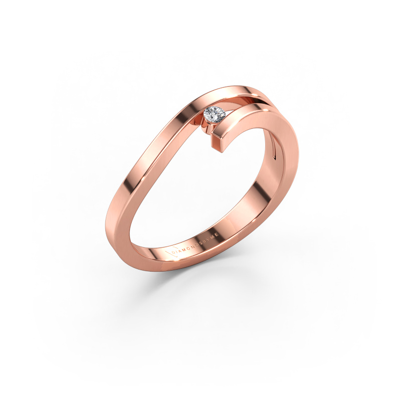 Bild av Ring Evalyn 1 585 roséguld Diamant 0.03 crt